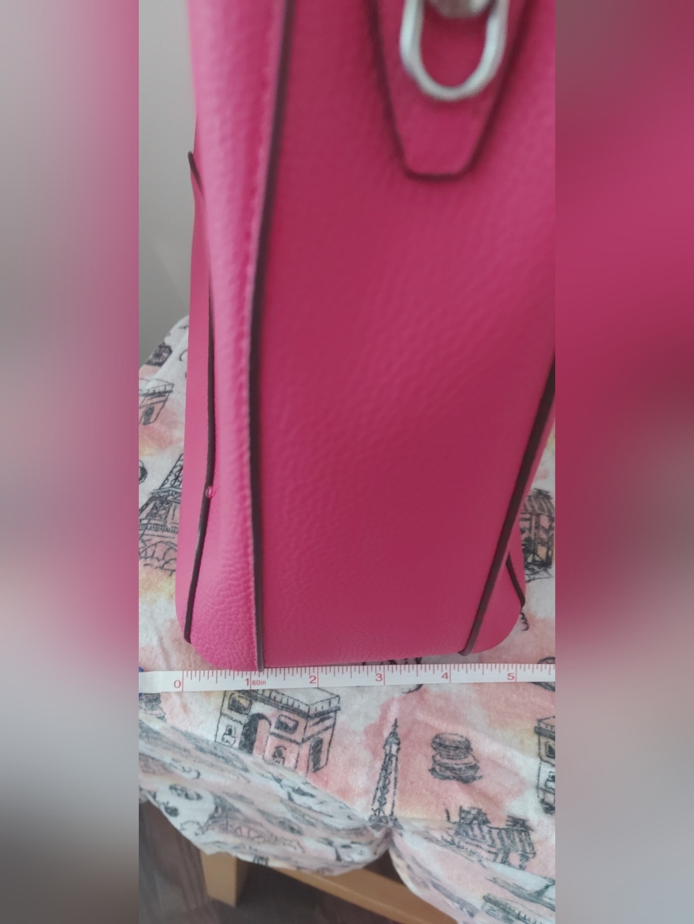 Womens Pink Top-Handle Purse - Picture 8 of 8